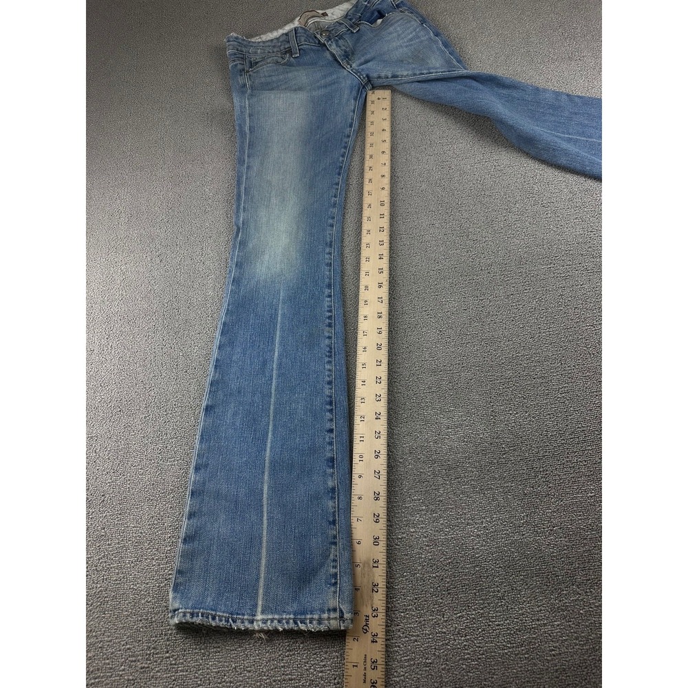 Paige Jeans Women 27 Blue Laurel Canyon Bootcut Low Rise Stretch USA Made Hippie - Picture 6 of 8